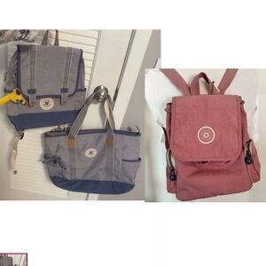 Kipling backpack bundle and tote bag